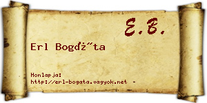 Erl Bogáta névjegykártya
